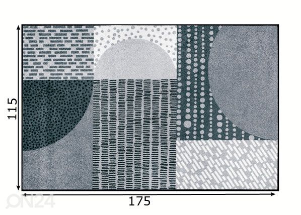 Matto MONDO 115x175 cm mitat