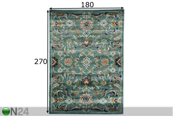 Matto Moss Aqua 180x270 cm mitat