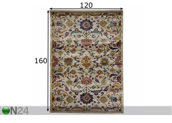 Matto Moss Light Grey 120x160 cm mitat