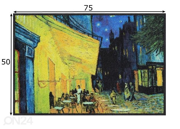 Matto Nachtcafé 50x75 cm mitat