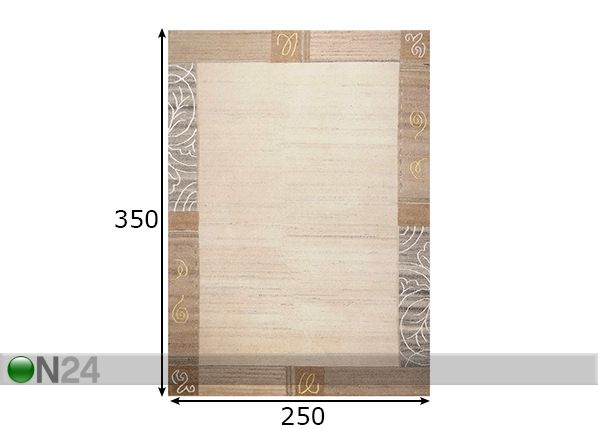 Matto Nakarta 250x350 cm mitat
