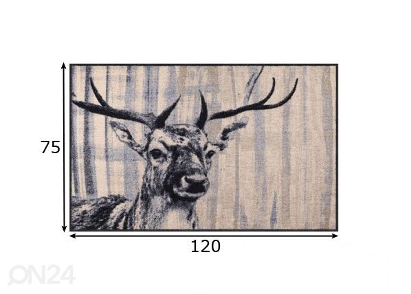 Matto NATURAL DEER NATURE CHIC 75x120 cm mitat