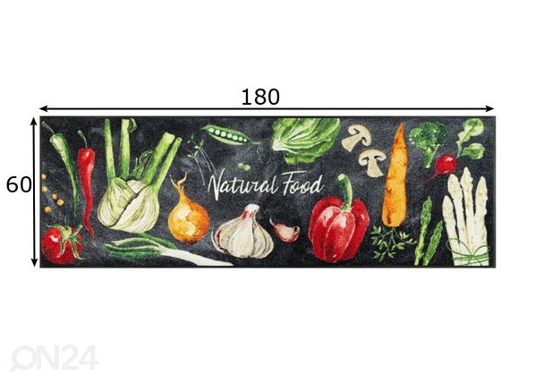Matto Natural Food 60x180 cm mitat