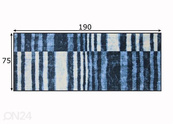 Matto NDenim Stripes 75x190 cm mitat