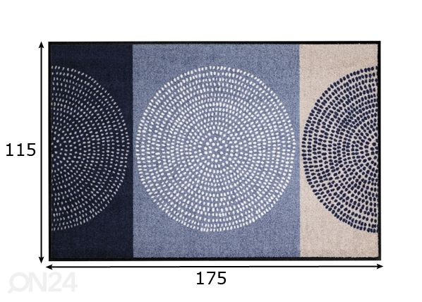 Matto NESTOR DENIM 115x175 cm mitat