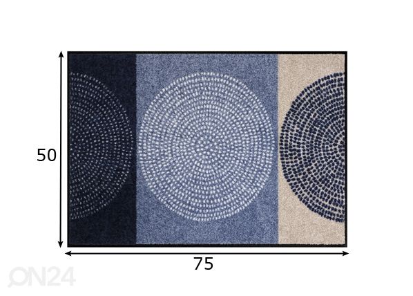 Matto NESTOR DENIM 50x75 cm mitat