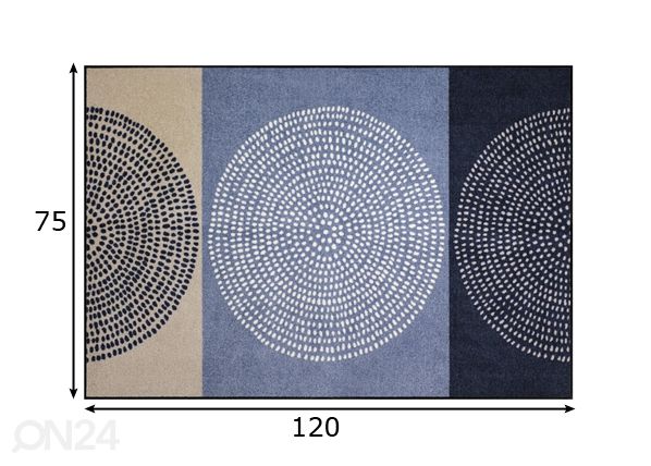 Matto NESTOR DENIM 75x120 cm mitat