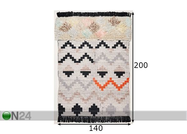 Matto Nomadic-Design 140x200 cm mitat