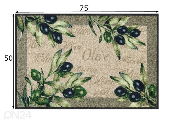 Matto Olive Olivo 50x75 cm mitat