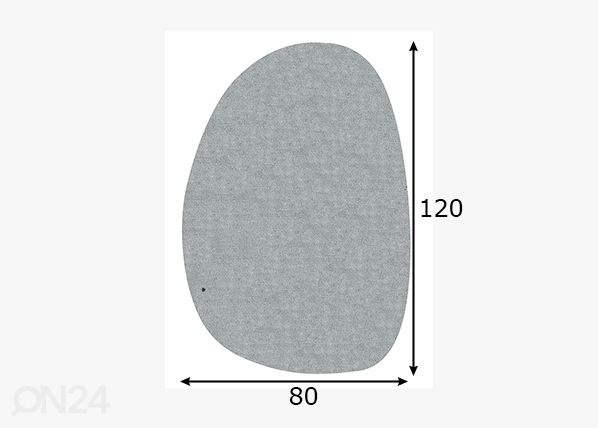 Matto om Tailor Cozy Pebble, 80x120 cm minttu mitat