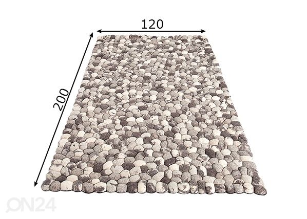 Matto Organic Living 120x200 cm mitat