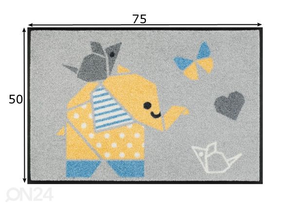Matto Origami Animals 50x75 cm mitat