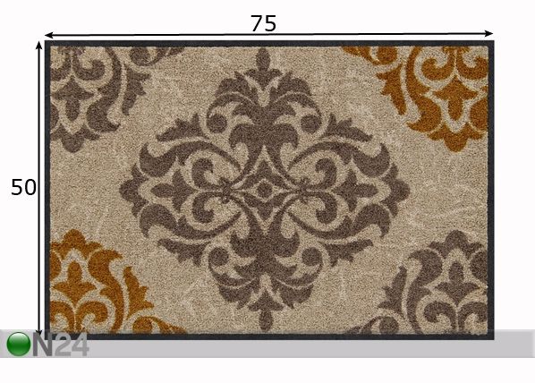 Matto Ornamentweg taupe gold 50x75 cm mitat