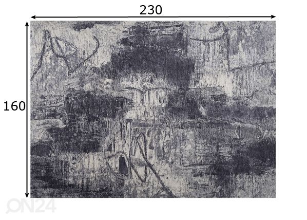 Matto Painture Grey 160x230 cm mitat