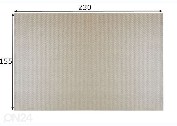 Matto Pallino Ecru 155x230 cm mitat