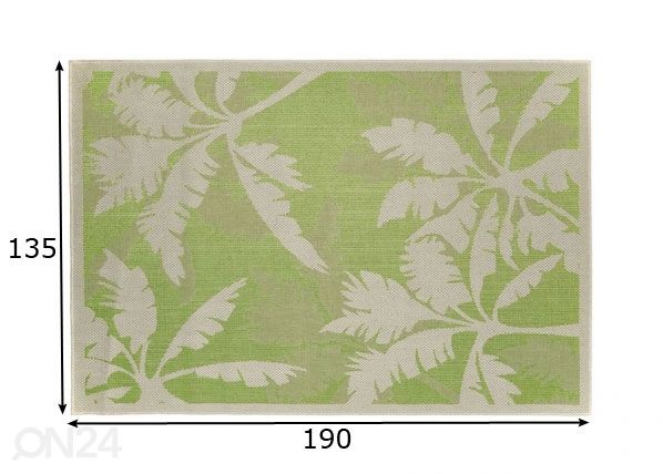 Matto Palms Green 135x190 cm mitat