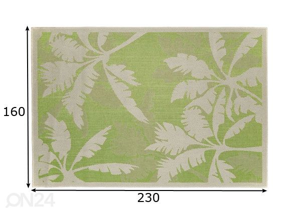 Matto Palms Green 160x230 cm mitat