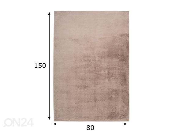 Matto Paradise Taupe 80x150 cm mitat