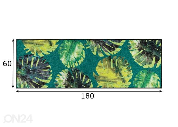 Matto PHILO LEAVES 60x180 cm mitat