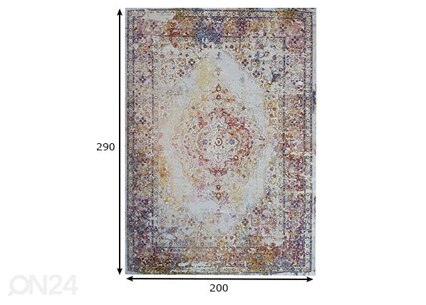Matto Picasso 200x290 cm, Keshan mitat