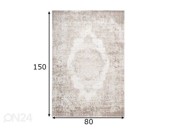 Matto Pierre Cardin Paris Taupe 80x150 cm mitat
