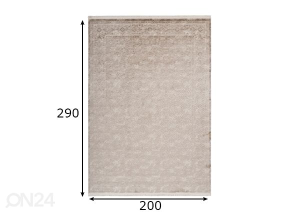 Matto Pierre Cardin Vendome Beige 200x290 cm mitat