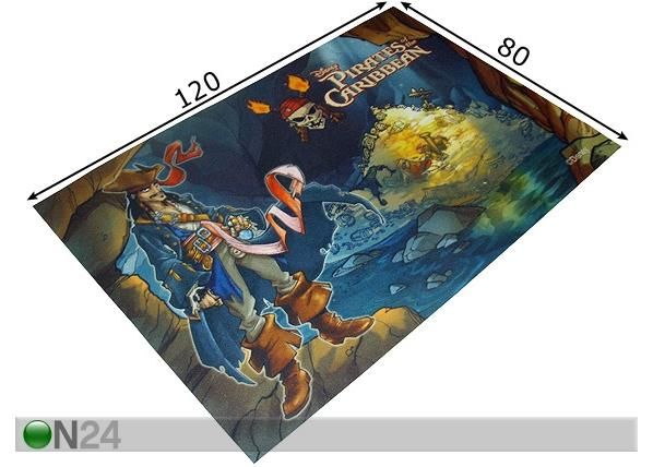 Matto PIRATES OF CARIBBEAN 80x120 cm mitat