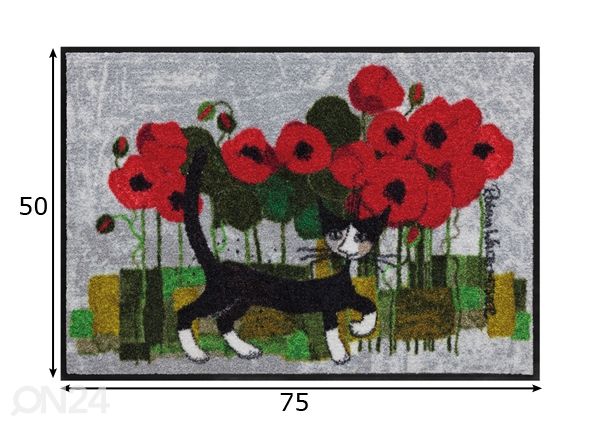 Matto POPPYWALK 50x75 cm mitat