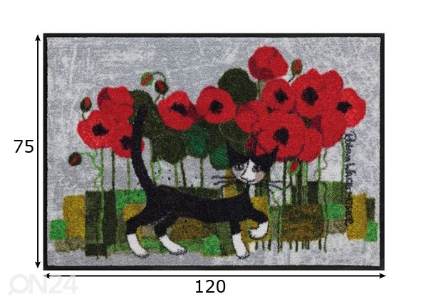 Matto POPPYWALK 75x120 cm mitat
