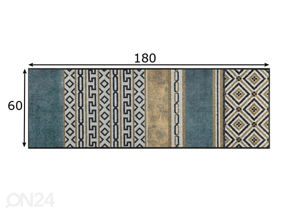 Matto Porta sul mondo 60x180 cm mitat