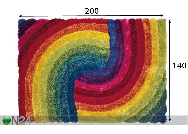 Matto PRISMA 140x200 cm mitat