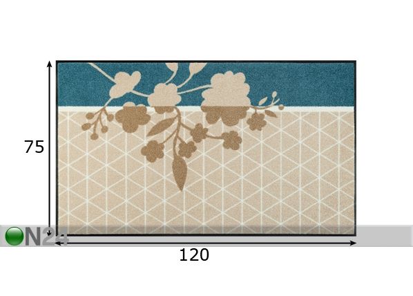 Matto PRISMA FLOWER 75x120 cm mitat