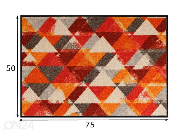 Matto PRISMA RED 50x75 cm mitat