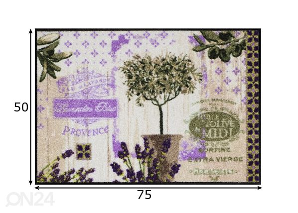 Matto PROVENCE COLLAGE 50x75 cm mitat
