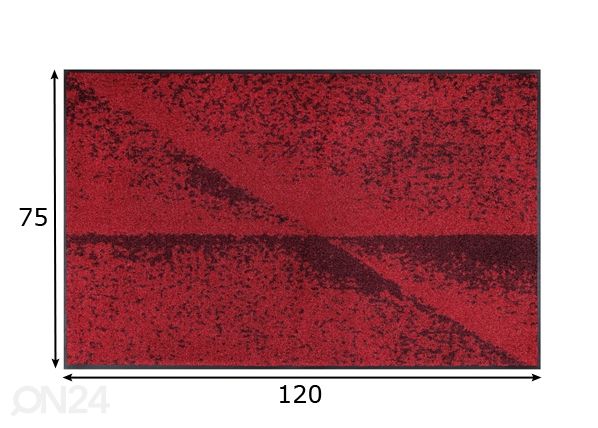 Matto RED SHADOW 75x120 cm mitat