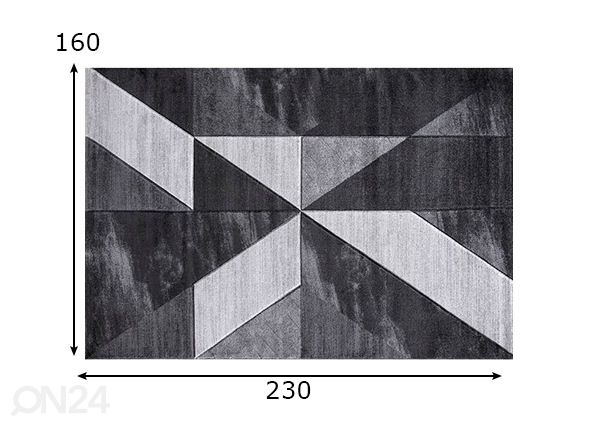 Matto Relax Grey 160x230 cm mitat