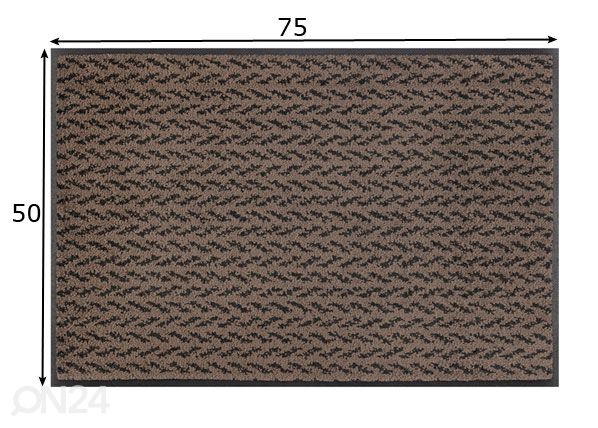 Matto Revive Duo Mocha 50x75 cm mitat