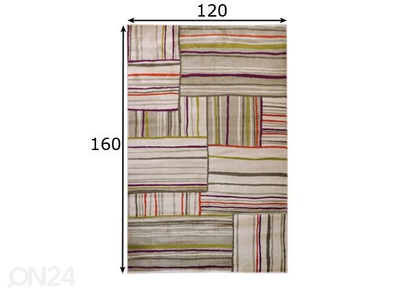 Matto Richie Multi 120x160 cm mitat