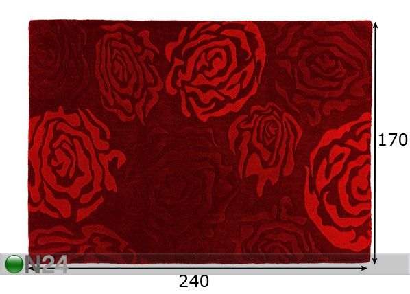 Matto ROSES 170x240 cm mitat