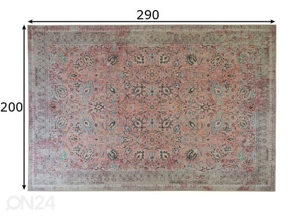 Matto Sarouk Pink 200x290 cm