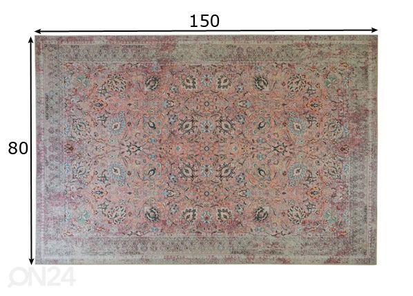Matto Sarouk Pink 80x150 cm mitat