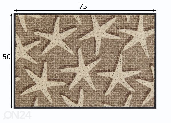 Matto Seestern Jute 50x75 cm mitat