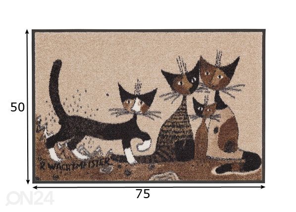 Matto SERAFINO & FRIENDS 50x75 cm mitat