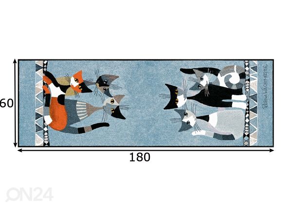 Matto SIAMO IN SEI 60x180 cm mitat