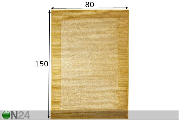 Matto Sienna Yellow 80x150 cm mitat