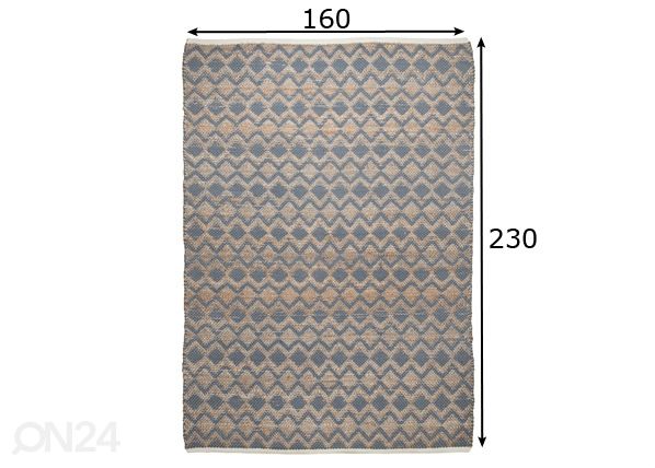 Matto SMOOTH COMFORT CEOMETRIC 160x230 cm mitat