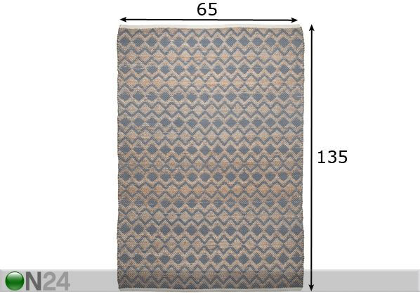 Matto SMOOTH COMFORT CEOMETRIC 65x135 cm mitat
