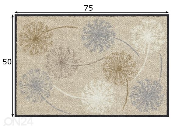 Matto Soffione taupe 50x75 cm mitat