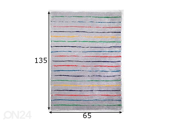 Matto Soft Hidden Stripes 65x135 cm mitat
