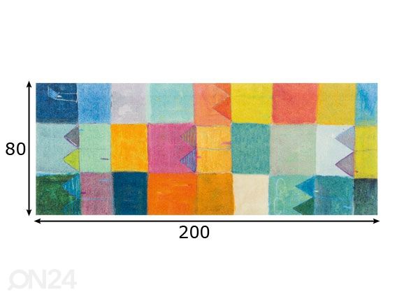Matto SONNENSTADT 80x200 cm mitat